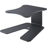 K&M 26774 Monitor tafelstatief zwart, staal - traploos in hoogte verstelbare plank met innovatief design