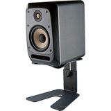 K&M 26774 Monitor tafelstatief zwart, staal - traploos in hoogte verstelbare plank met innovatief design