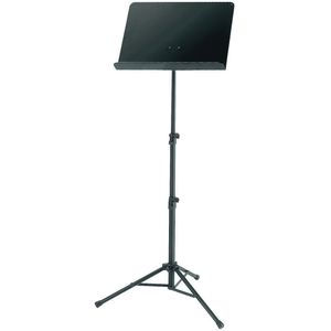 K&M 11870 Orchesternotenpult Schwarz – Notenständer mit Stahl-Platte und Schnellverschluss - Von 65 – 150 cm ausziehbar