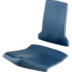 bimos Kussen, standaard-uitvoering, van elk 1 soort bekleding voor zitting en rugleuning, bekleding PU-schuim, blauw