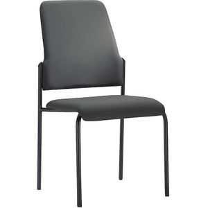 interstuhl Bezoekersstoel GOAL, met 4 poten, VE = 2 stuks, stoelframe zwart, ijzergrijs