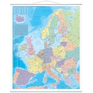 Franken KA650M kaartbord Europa Gelamineerd.