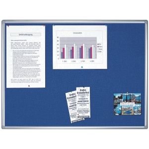 Prikbord vilt blauw 90x120 cm - Kantoor