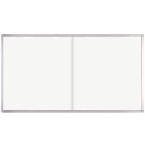 Schaukasten Pro 184x99x4,6cm silber mit Whiteboard f&#252;r Innenbereich