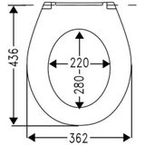 Toiletzitting cedo pinara softclose betonlook grijs