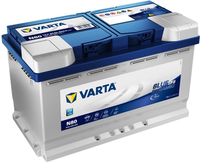 VARTA Accu - 12 Volt - 80 Ah - Koudstartstroom 800A - EFB batterij