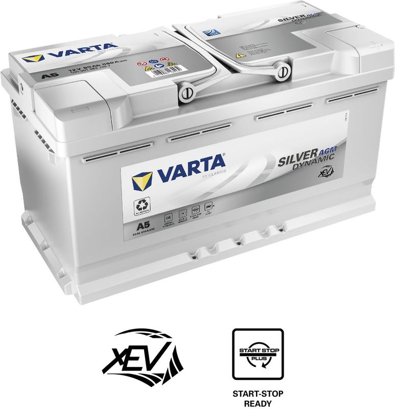 Auto-accu - AGM-accu - 12 Volt - 95 Ah - Koudstartstroom 850 A