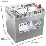 Varta - Dynamic EFB N65 - Start-stop Accu - 12V - 65Ah - 650A