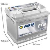 Varta - Dynamic EFB N60 / 560 500 064 - Start-stop Accu - 12V - 60Ah - 640A