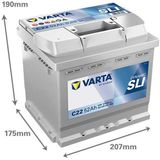 Varta - Dynamic SLI C22 - Accu - 12V - 52Ah - 470A