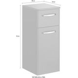 Badunterschrank  Vils ¦ grau ¦ Maße (cm): B: 30 H: 72 T: 33.0 Badezimmer > Badschränke > Bad-Unterschränke - Sconto
