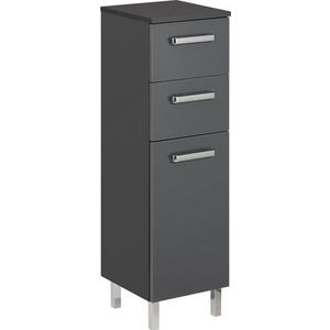 Pelipal Badkamerkast Quickset 311, in antraciet glans, 30 cm breed, onderkast met 1 deur, 2 laden en 1 legplank