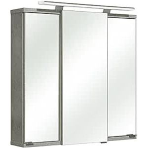 Pelipal 370 Fresh Line Grey spiegelkast in betonlook, houtdecor, 18,0 x 75,0 x 75,0 cm