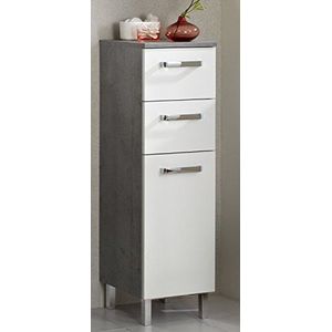 PELIPAL 913 Hanau Highboard, houtdecor, betonlook, 33,0 x 30,0 x 100,5 cm