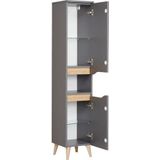 calmo2go Midischrank  ¦ grau ¦ Maße (cm): B: 30 H: 141,5 T: 33.0 Schränke > Badschränke > Bad-Midischränke - Möbel Kraft
