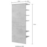 Pelipal Badkamerkast Quickset 945 in oxide donkergrijs, 50 cm breed | halfhoge midi-kast met 2 deuren, zijplanken en 3 legplanken