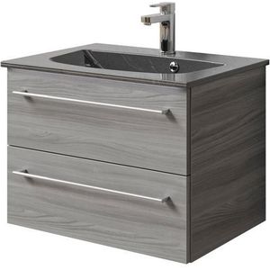 Saphir Wastafelonderkast Serie 6025 Mineralmarmor-Waschtisch mit Unterschrank, 67 cm breit (2-delig)