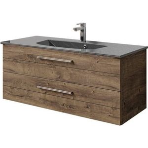 Saphir Wastafelonderkast Serie 6025 Mineralmarmor-Waschtisch mit Unterschrank, 117 cm breit (2-delig)