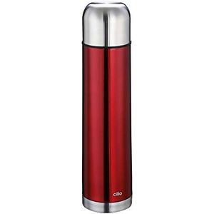 Cilio Colore thermosfles, roestvrij staal, 1 l, rood