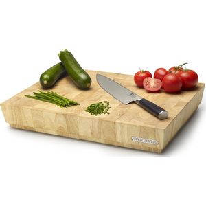 Continenta Hakblok - Rubberwood - 40 x 30 x H 7,3cm