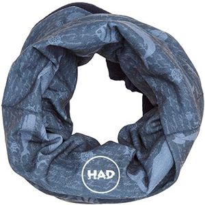 H.A.D. H.a.d.® Originals Kids fleece sjaal donkerblauw één maat, Whales; Fleece: donkerblauw