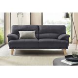 TRENDMANUFAKTUR 3-Sitzer »Cecilia, Sofa in italienischem Design«, mit tollem Sitzkomfort, extrabequeme Armlehnen, Holzfüße