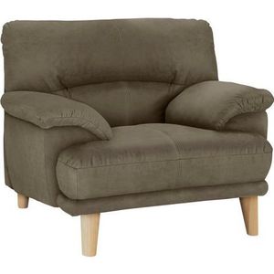 TRENDMANUFAKTUR Sessel »Cecilia, Loungesessel, italienisches Design, bequeme Armlehnen«, aufwendige Rückenverarbeitung für hohen Sitzkomfort, Holzfuß