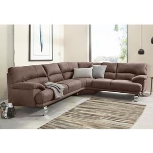 TRENDMANUFAKTUR Hoekbank Cecilia II, in Italiaans design, comfortabel, hoog zitcomfort, L-vorm