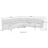 TRENDMANUFAKTUR Ecksofa »Cecilia II, in italienischen Design, bequem, hoher Sitzkomfort, L-Form«, extrabreite Armlehnen für noch mehr Sitzkomfort