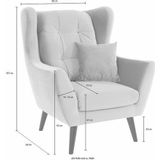 andas Ohrensessel "Hemmink, Sessel, Loungesessel", mit Knopfheftung