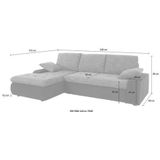 TRENDMANUFAKTUR Ecksofa "Indie, L-Form", wahlweise XL oder XXL