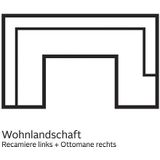 TRENDMANUFAKTUR Wohnlandschaft »Indie, toller Sitzkomfort, aufwendige Detailverarbeitung, U-Form«, wahlweise mit Bettfunktion