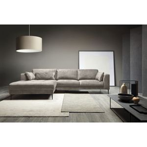 TRENDMANUFAKTUR Ecksofa »Luzi, wahlweise mit Schlaffunktion und Bettkasten bestellbar, L-Form«, Designsofa mit tollem Sitzkomfort, Metallfüße schwarz, Breite 280 cm