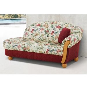 Rood - Gebloemd Loveseat - Stof