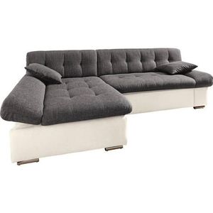 TRENDMANUFAKTUR Ecksofa "Reggae, modern und bequem, aktueller Materialmix, L-Form", inkl. verstellbare Armlehne, wahlweise mit Bettfunktion