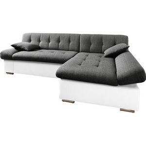 TRENDMANUFAKTUR Ecksofa "Reggae, modern und bequem, aktueller Materialmix, L-Form", inkl. verstellbare Armlehne, wahlweise mit Bettfunktion