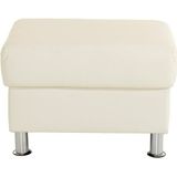 TRENDMANUFAKTUR Hocker "Rondo, Polsterhocker zur Serie, Breite 67 cm, Füße chromfarben", Fußhocker wahlweise mit Federkern, in verschiedenen Bezügen bestellbar
