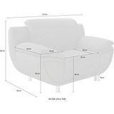 TRENDMANUFAKTUR Sessel "Rondo II, Loungesessel zeitlos und bequem", wahlweise mit komfortablem Federkern, mit extra breiten Armlehnen