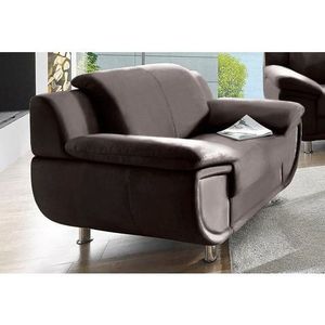 TRENDMANUFAKTUR Fauteuil Rondo, breedte 121 cm, brede armleuningen, chromen poten