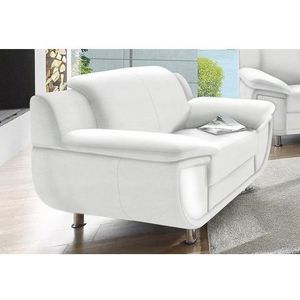 TRENDMANUFAKTUR Fauteuil Rondo, breedte 121 cm, brede armleuningen, chromen poten