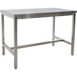 Rvs stalen tafel | zonder bodemplaat | 700 mm diepte80x70x85 Cm