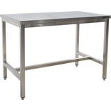 Rvs stalen tafel | zonder bodemplaat | 700 mm diepte120x70x85 Cm