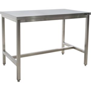 Rvs stalen tafel | zonder bodemplaat | 700 mm diepte120x70x85 Cm