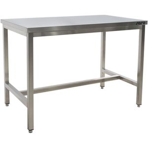 Rvs | stalen tafel | zonder bodemplaat | 600 mm diepte60x60x85 Cm