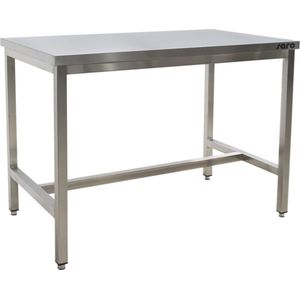 Saro Roestvrijstalen tafel, zonder onderblad - 600 mm diepte, 2000 mm | 600-1040