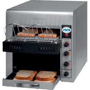 Saro doorloop toaster - tot 360 toasts per uur - uitgebreid instelbaar -  2 jaar garantie - professioneel model CHRISTIAN