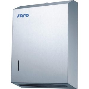 Saro Papieren handdoekdispenser model HTD, afmetingen: B 280 x D 102 x H 380 - zilver Roestvrij staal 298-1025