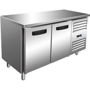 Gekoelde werkbank RVS | 136 x 70 x 89/95 cm