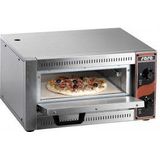 Saro Pizza oven voor 1 pizza van ø 33 cm - RVS buitenkant - 2 jaar garantie - professioneel model PALERMO 1