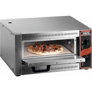 Saro Pizza oven voor 1 pizza van ø 33 cm - RVS buitenkant - 2 jaar garantie - professioneel model PALERMO 1